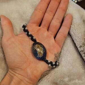 Blue and Black Crab Bracelet